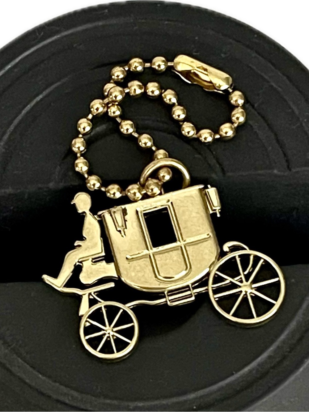Coach Vintage Coachman & Carriage Brass Bag Charm w/Chain